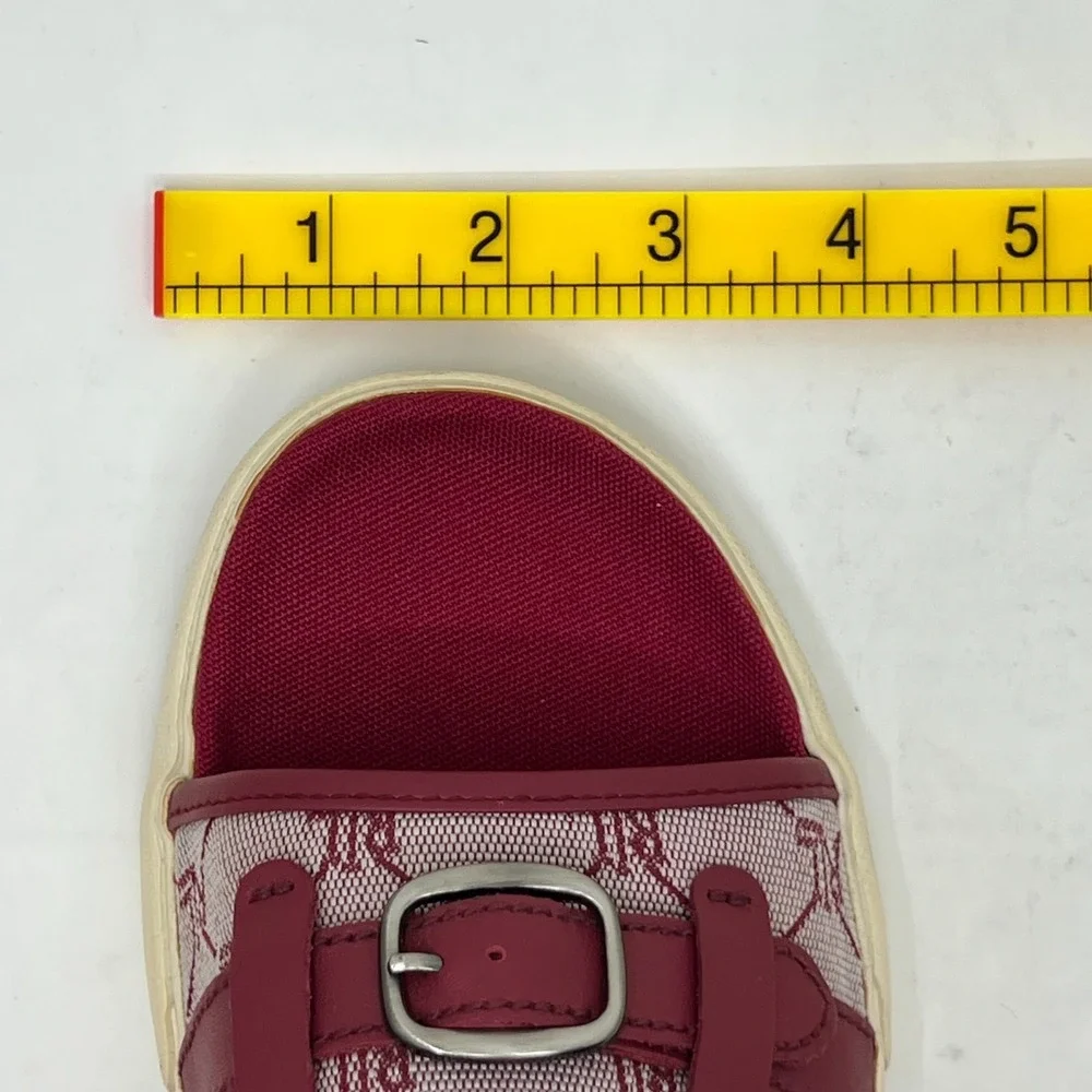Ralph Lauren Matty‎ Sandals Red Signature Fabric Stylish Women's Size 7B VTG NEW